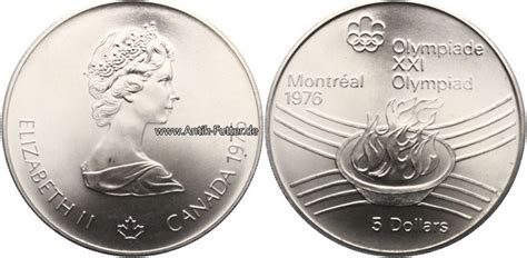 Montréal Kanada 5 Dollars Elizabeth II Canada Olympiade XXI