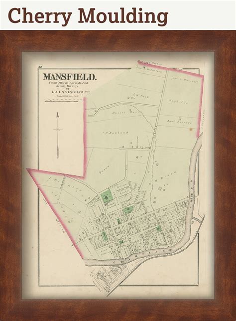 MANSFIELD, Pennsylvania 1876 Map - Replica or Genuine ORIGINAL