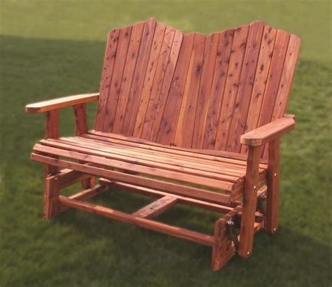 Cedar Wood Loveseat Glider From Dutchcrafters Amish Furniture