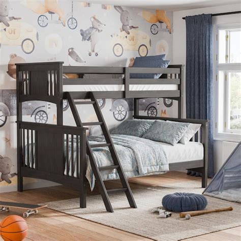 Furniture Of America Sunstone Gray Twin Over Full Modular Bunk Bed With