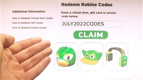 5 NEW Roblox PROMO CODES 2022 All Free ROBUX Items In JULY EVENT