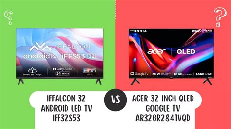 IFFALCON 32 Android LED TV IFF32S53 Vs Acer 32 Inch QLED Google TV