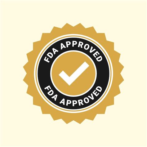 Premium Vector Fda Approved Badge Sticker In Gold Black Colors With Checkmark Symbol For Food