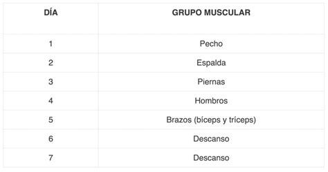 Rutina Weider 【ejemplos De 3 Y 5 Días Semanales】