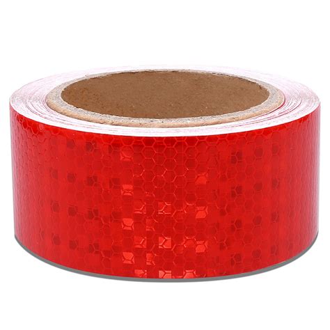 Snapklik Aisey X Feet Reflective Safety Tape Red Hazard