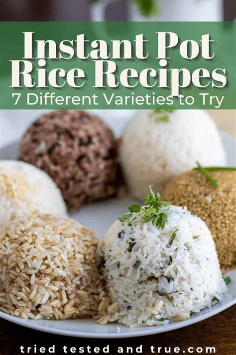 How To Make 7 Kinds Of Instant Pot Rice Perfect Rice Every Time