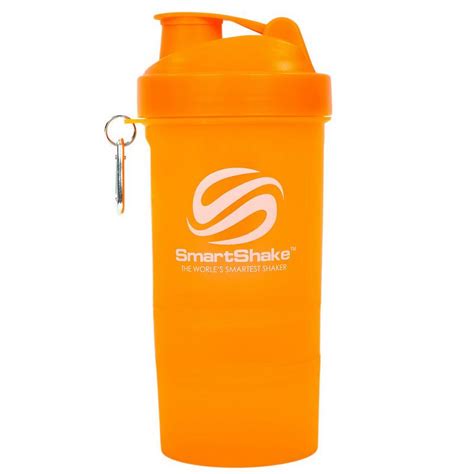ᐉ Шейкер 3-х камерный SMART SHAKER SLIM 500 мл Оранжевый (FI-6388)