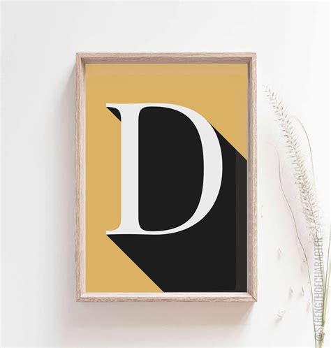 Letter D Print Letter D Wall Decor Letter D Wall Art Letter - Etsy