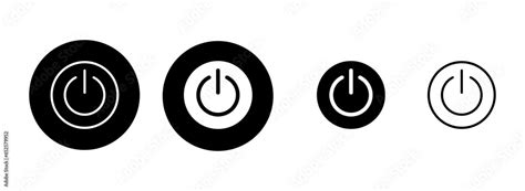 Power icon set illustration. Power Switch sign and symbol. Electric ...