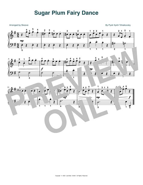 Sugar Plum Fairy Dance Arr Skoove Sheet Music Pyotr Il Yich Tchaikovsky Beginner Piano