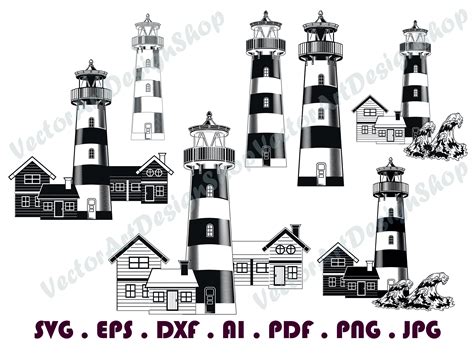 Lighthouse Svg Lighthouse Svg Nautical Svg Lighthouse Etsy