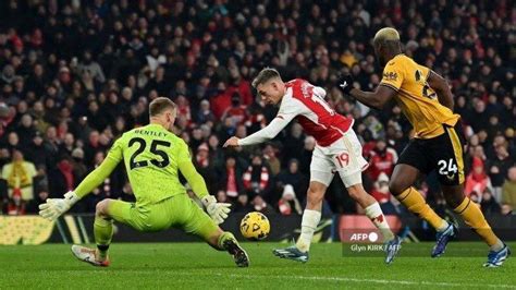 Hasil Liga Inggris Arsenal Vs Wolves The Gunners Kokoh Di Puncak