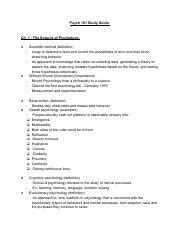 Psych Exam Study Guide Pdf Psych Study Guide Ch The