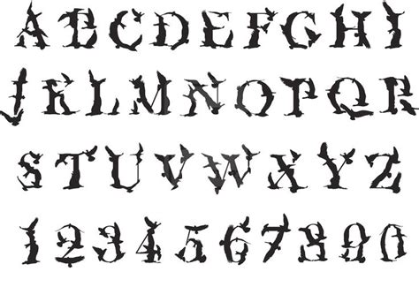 Image Result For Creepy Letters Horror Font Dog Line Drawing