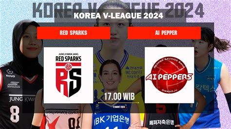 Live Red Sparks Vs Ai Pepper Korea V League Youtube