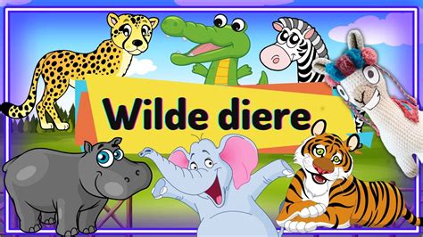 Wilde Diere Vir Kleuters Wildedieregeluide Tekenprent Afrikaans