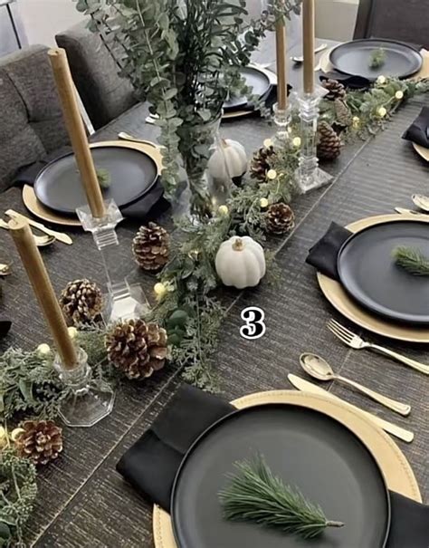 Pin by Karianne Rousseau on Noël hiver Christmas table settings