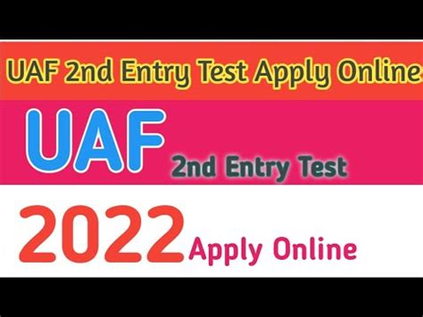 Uaf Nd Entry Test Apply Online Uaf Nd Entry Test Apply Registration