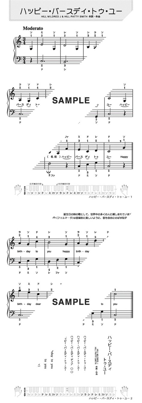 【楽譜】ハッピー・バースデー・トゥ・ユー（令和7年度 保育士試験課題曲）（指づかい付） （ピアノ・ソロ譜超初級）提供タイムリー