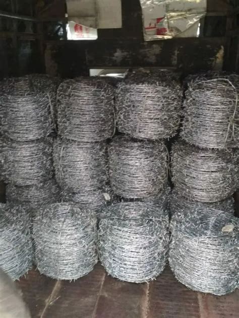 Galvanized Iron Barbed Fencing Wire Wire Diameter 2 4 Mm At Rs 100 Kg