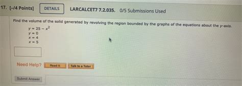 Solved 17 14 Points DETAILS LARCALCET7 7 2 035 0 5 Chegg