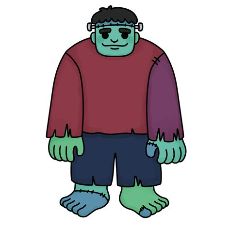 frankenstein drawing easy 1