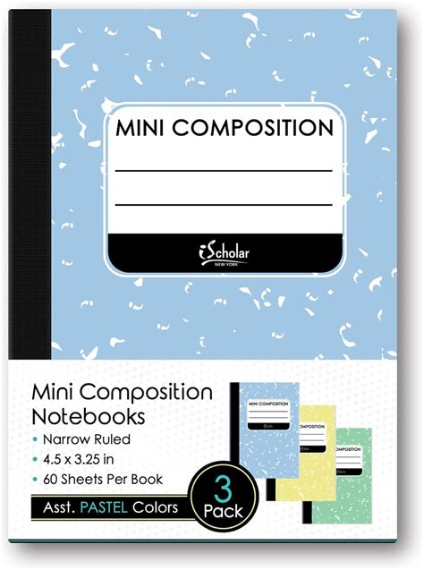 Ischolar Mini Composition Books Narrow Ruled 45 X India Ubuy