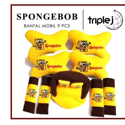 Jual Bantal Jok Mobil Pcs Spongebob Bantal Mobil In Spongebob