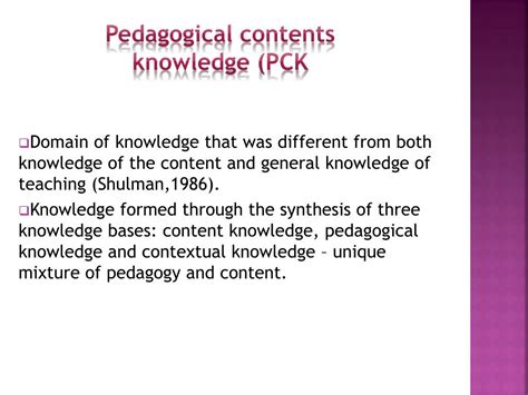 Ppt Teachers Knowledge And Pedagogical Content Knowledge Powerpoint