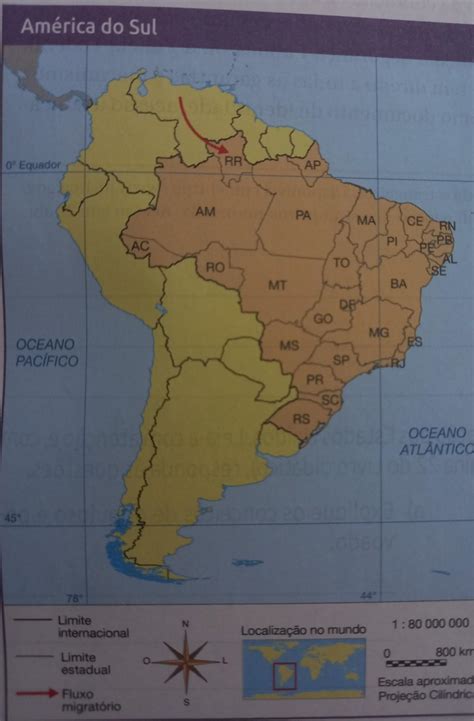 De acordo o mapa qual é o país de origem dos imigrantes No Brasil