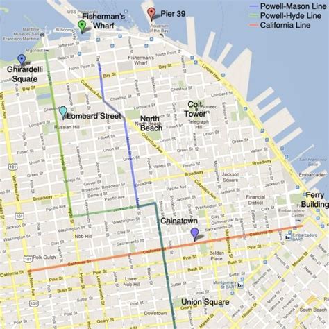 Printable San Francisco Cable Car Map