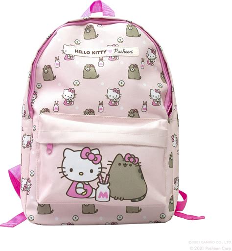 Pusheen Hello Kitty X Backpack Back To School Rucksack Cute