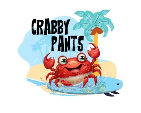 Crabby Pants Cute Crab Crab Clipart Cute Design Kids Design Tshirt