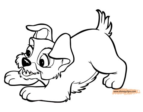 Lady And The Tramp 2 Scamp Coloring Pages