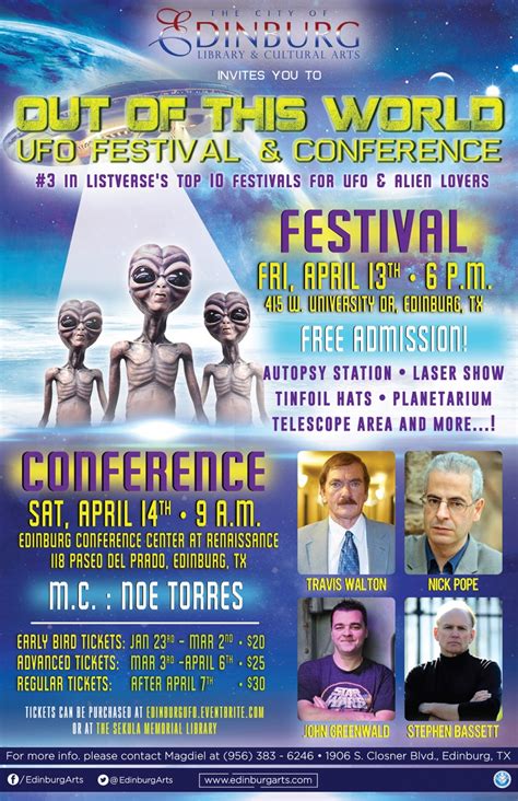 "OUT OF THIS WORLD" UFO Conference @ Edinburg City Hall Courtyard - Local Event in Rio Grande ...