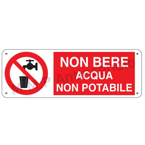 Cartello Non Bere Acqua Non Potabile