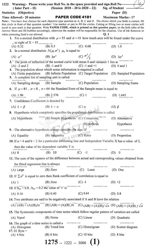 Statistics 12th Guide 6