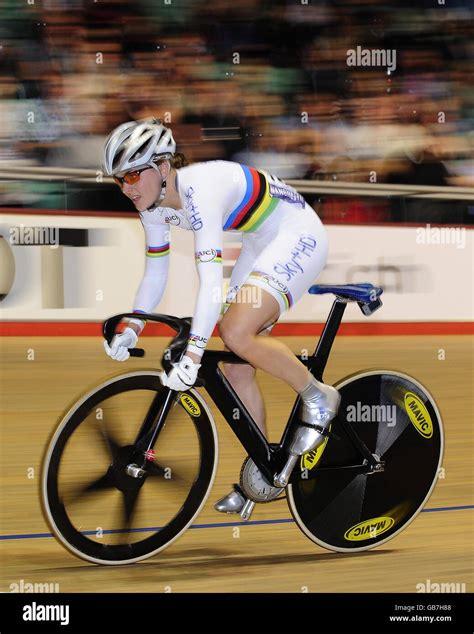 Great Britains Victoria Pendleton Wearing Her World Champions Jersey