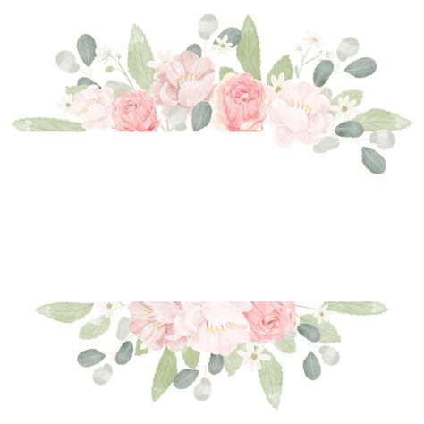 Premium Vector Pink Pastel Watercolor Rose Flower Bouquet Arrangement