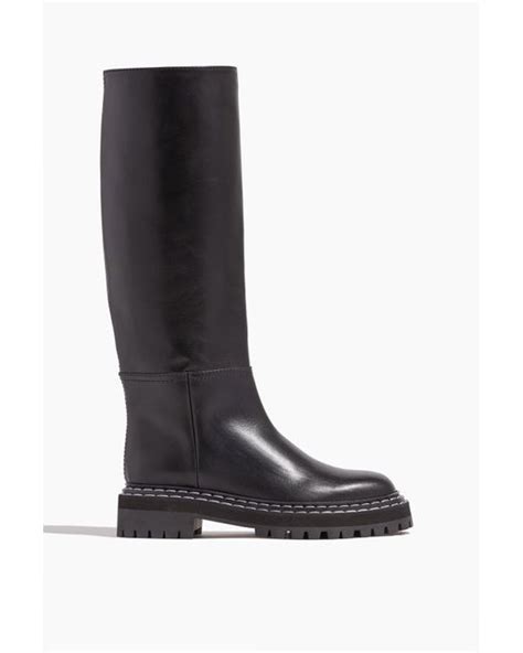 Proenza Schouler Lug Sole Knee High Boots In Black Lyst Canada