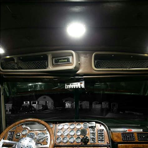 Peterbilt 6" Round Multicolor LED Interior Cab Dome Light With Chrome ...