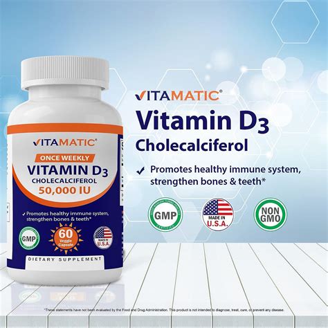 Vitamatic Vitamin D3 50 000 Iu As Cholecalciferol Once Weekly Dose