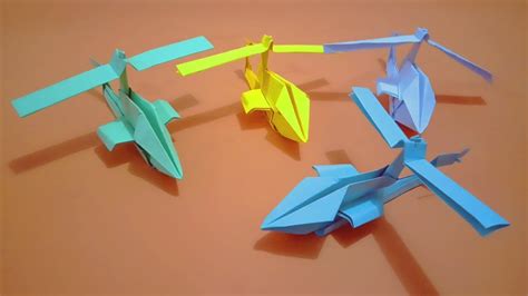 Paper Craft Cara Buat Origami Helikopter🚁🚁 How To Make An Easy