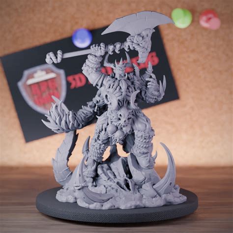 Orc Tribe Warchief Miniature Boss Warlord Dungeons and Dragons Mini RPG ...