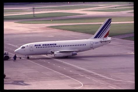 ORIGINAL FUJICHROME COLOUR Slide Air France Boeing 737 200 Aircraft 1