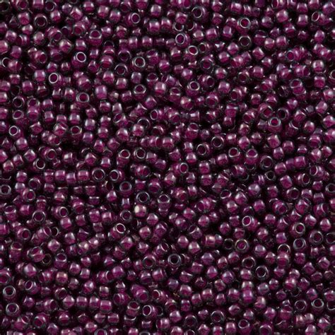 Toho Round Seed Bead 150 Inside Color Lined Grey Magenta 25 Inch Tub Aura Crystals Llc