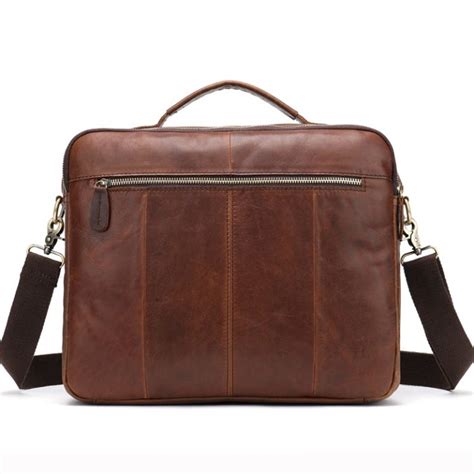 Westals Genuine Leather Inch Office Laptop Messenger Bags For Men