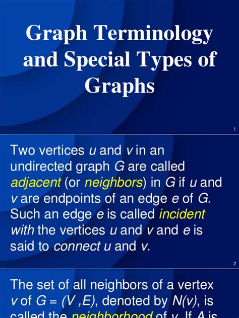 Graph Terminology and Special Types of Graphs | PDF | Vertex (Graph Theory) | Graph Theory