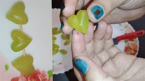 Grapes Heart Grapes Carving In Heart Shape Fruit Cutting Idea For