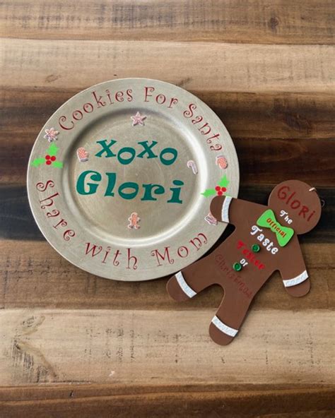 Cookies For Santa Charger Plate Festive Christmas Holiday Etsy De